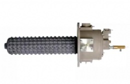 Silicon carbide burner nozzle tube used as combustion chamber in industrial kiln
